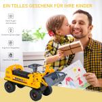 Gåbil med Sandleksaker, Rolig Leksaksbil för Små Barn, Inkluderar Förvaring och Lekset, Gul/Svart, 2-3 år