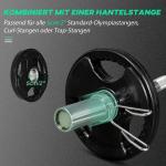 Viktskivor med Handtag 2-Pack, Gummerade Vikter för Skivstång, Skonsamma mot Golv, Svart, 2 x 5 kg