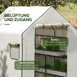 Växthusfilm Ersättningsöverdrag UV-Skydd med Rulldörr Vit av PE Plast för Tomathus och Växthus Ersättningsskydd 140 x 143 x 190 cm