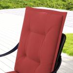 Stolsdynor Sittdynor Set med 4 Vinröd av Tyg för Trädgårdsmöbler och Matstolar Dyna med Knytband 108 x 50 x 5 cm