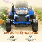 Elektrisk Åktraktor med Fjärrkontroll och Mjukstart för Barn 3-8 År, Blå