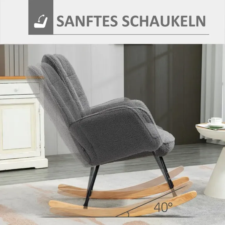 Fåtölj med Liggfunktion Relaxstol Mörkgrå av Linnelook