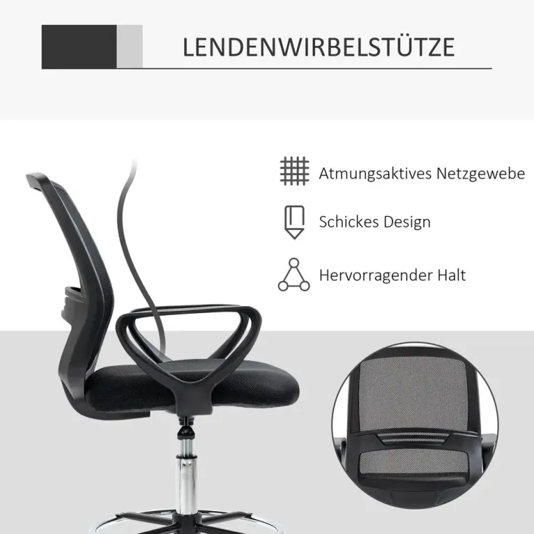 Ergonomisk Kontorsstol Chefsstol Höj- & Sänkbar