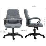Ergonomisk Kontorsstol med Massage, Bekväm Skrivbordsstol med Hög Rygg och Värme, Justerbar Arbetsstol för Hemmakontor, Grå