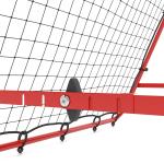 Fotbollsmål Rebounder Röd av Stål för Fotbollsträning Dubbelsidig Kickback Vägg Justerbar 100 x 95 x 90 cm