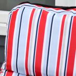 Hopfällbara Solstolar med Dynor 2-Pack, Bekväma Strandstolar med Justerbart Ryggstöd, Lättviktiga Utestolar för Camping, Röd, 60 x 75 x 65-102 cm