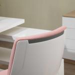 Ergonomisk Gamingstol i Rosa, Bekväm Kontorsstol med Svankstöd och Vippfunktion, Justerbar Arbetsstol för Spel, Rosa