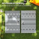 Outdoormatta i Bohostil och Väderbeständig Matta för Vardagsrum och Balkong Hållbar och Prisvärd Mörkgrå Textil för Uteplats och Altan