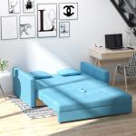 Bäddsoffa 2-i-1 Soffa Svart av Polyester och Metall för Vardagsrum med Justerbart Ryggstöd Avtagbart Överdrag Stabil 65 x 77 x 80 cm