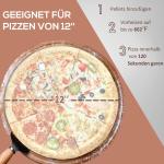 Pizzaugn Utomhusugn Svart av Stål för Utomhusgrill 2-i-1 Vedeldad Ugn med Pizzasten och Spade Hopfällbar