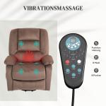 TV-Stol Massagestol Grå av Polyester och Metall för Seniorer Elektrisk Avslappningsstol med Ståhjälp och Värmefunktion 90 x 93 x 110 cm