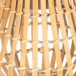 Sollampa Trädgårdslampa Natur av Bambu för Trädgård och Terrass USB Uppladdningsbar med Handtag 3 Ljusa Färger IP44