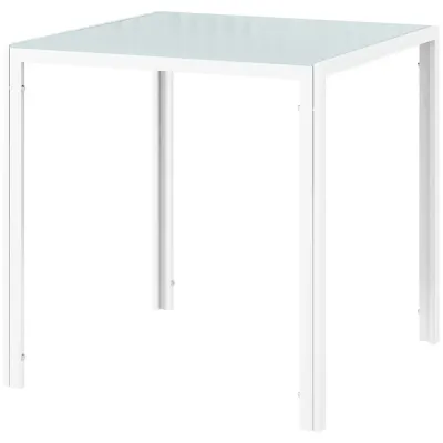 Matbord Vit av Härdat Glas 75 x 75 x 75 cm