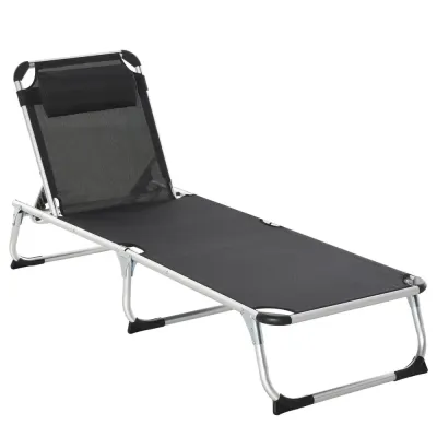 Solsäng i Aluminium Ergonomisk Solstol 170 x 60 x 76 cm
