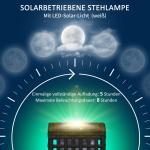Sollampa Rottinglampa Svart av Plast och Rotting för Uteplats och Trädgård Vattentät LED Trädgårdslampa med Ljussensor Automatisk 15,5 x 15,5 x 46 cm