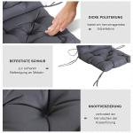 2-Pack Kuddar för Lågryggade Stolar Sittdynor Trädgårdsdynor Komfortabla Utomhusdynor Grå