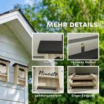 Fladdermuslåda Fladdermushus Set med 3 Natur av Granträ för Trädgård och Gårdar Häckningslåda för Fladdermöss 18 x 6 x 22,5 cm