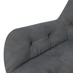 Snurrstol Vardagsrumsstol Mörkgrå av Sammet och Metall för Vardagsrum Ergonomisk Skrivbordsstol med Bekväm Stoppning