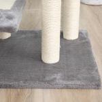 Kattträd Lastkapacitet 15 Kg med Katttrappa 3 Steg för Klättring och Vila Beige Grå 48,5 X 48,5 X 100 Cm