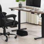 Fotstöd Fotpall Svart av Sammet för Kontor och Hemmakontor Ergonomiskt Stöd med Halkskydd