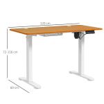 Barbord Ståbord Natur av Spånskiva och Metall för Kontor Elektriskt Höjdjusterbart med Anti-Kollision 120 x 60 cm