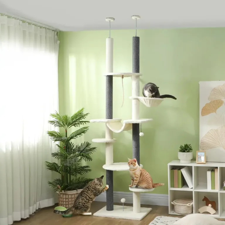 Takhögt Klösträd 225–255 cm med Hängmattor, Vitt