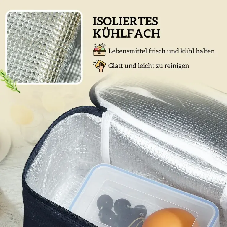 Flätad Picknickkorgen för 4 Personer med Isolerat Kylfack