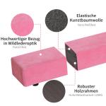 Hopfällbar Balansbom för Gymnastik, Träningsbom för Inomhus och Utomhus, Perfekt för Balansträning Hemma, Rosa, 210 cm