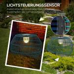 Solcellslampa i Trumma-Design, Dekorativ Trädgårdslampa med LED, Vattentät Utomhusbelysning för Balkong, Grön