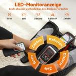 Elektrisk Ellipsmaskin och Pedalmaskin med 12 Hastigheter samt Fjärrkontroll Hållbar och Stabil Svart Stål och Plast med LED-monitor