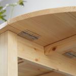 Fällbart Matbord i Trä, Drop Leaf Design, för 6 Personer, Naturträ, 140 x 70 x 75 cm