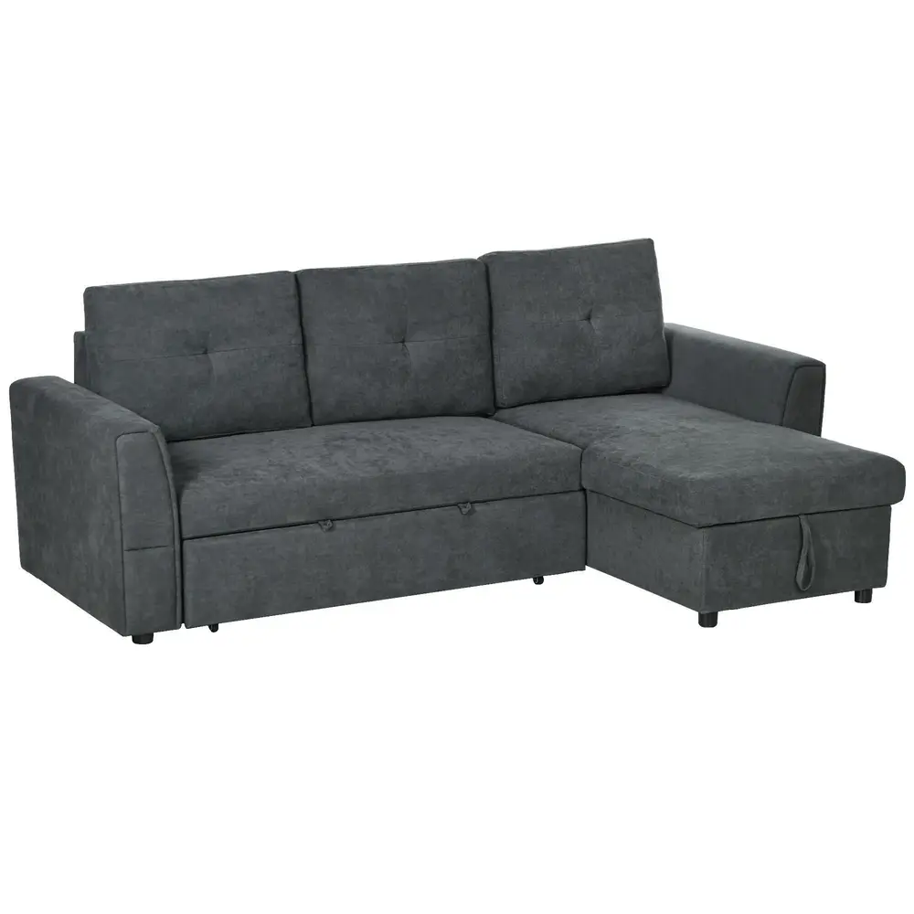 Bäddsoffa med Schäslong Stoppad Soffa 3-Sits