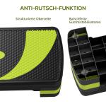 Aerobic Stepper Stegbräda Höjdjusterbar Grön av Plast för Fitness och Hemmaträning Motionscykel med 3 Nivåer 10-20 cm