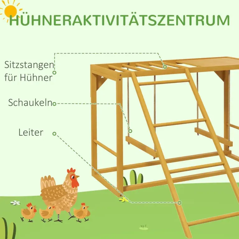 Kycklinglekstativ Lekplats Natur av Trä för Kycklingar