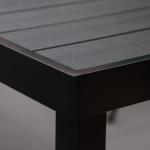 Trädgårdsbord Stabil Svart Aluminium för Trädgård och Altan Robust Matbord för Utomhusbruk i Väderbeständigt Material 190 x 90 x 74 cm