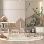 Förvaringslåda Leksaksförvaring Rosa av Plast för Barnrum Byrå med 6 Lådor Leksaksorganisator Söt Design