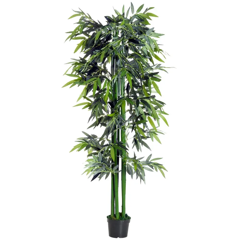 Konstgjord Växt Bambu Grön av Plast och Tyg 180 Cm
