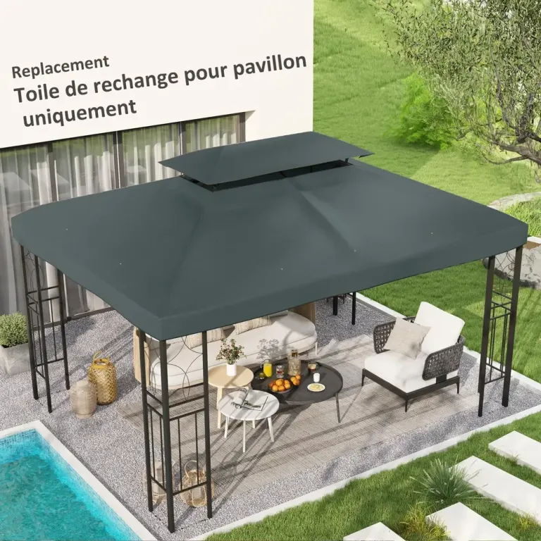 Ersättningstak till Paviljong Vattenavvisande 3 x 4 m