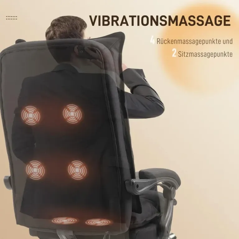 Kontorsstol med Massagefunktion Ergonomisk Skrivbordsstol
