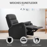 Justerbar TV-Fåtölj i Konstläder, Bekväm Relaxstol med Ergonomiskt Ryggstöd, Stilren Vilostol för Vardagsrum, Brun, 75 x 92 x 99 cm