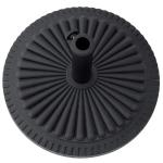 Rund Parasollfot i Cement, Stabilt Paraplystativ för Trädgårdsparasoll, Passar Stångdiameter 35-48 mm, Svart, 49 cm, 14 kg