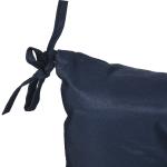 Sittdynor 2-pack med Bindband och Tjock Vaddering för Trädgårdsstolar Hållbar och Bekväm Mörkblå Tyg 98 x 50 cm