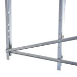 Sågbock Stabil Silver Metall för Brännved och Skogsarbete Hopfällbar Konstruktion för Vedhantering och Sågning 83 x 83 x 79 cm