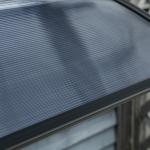 Skydd Ytterdörrstak Välvt Skärmtak Svart av Aluminium och Polykarbonat för Balkong Solskydd och Regnskydd 100 x 75 cm
