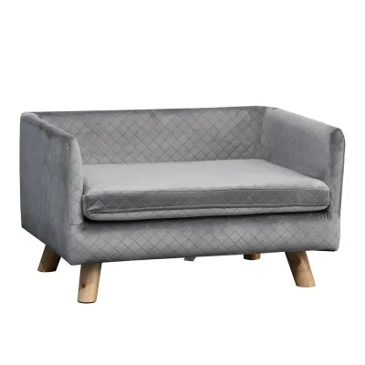Hundsoffa i Sammet Snygg Husdjursbädd 64 x 45 x 36 cm