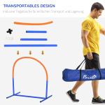 Agility-Set för Hundträning 4 Delar, Komplett Hinderbana med Tunnel och Slalom, Rolig Aktivitet med Bärväska, Blå/Orange, 88 x 64 x 95 cm