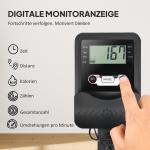 Roddmaskin Vattenmotstånd Svart Stål för Hemmagym Träningsmaskin med LCD-skärm och Mobilhållare Robust Konstruktion 135 kg
