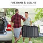 Solstol Solsäng Hopfällbar med Kudde Grå av Textil och Metall för Trädgård och Strand Justerbar Ryggstöd 120 kg
