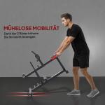 Benträning bänk och Vadpressmaskin med Hjul för Fitness och Sport i Hemmet Hållbar och Stabil Svart Stål för Benstyrka och Träning