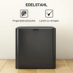 Soptunna med Pedalöppning Svart Rostfritt Stål för Kök och Badrum Smidig Avfallshantering Mjukstängande Lock Hygienisk Modern Design 8 l